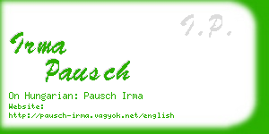 irma pausch business card